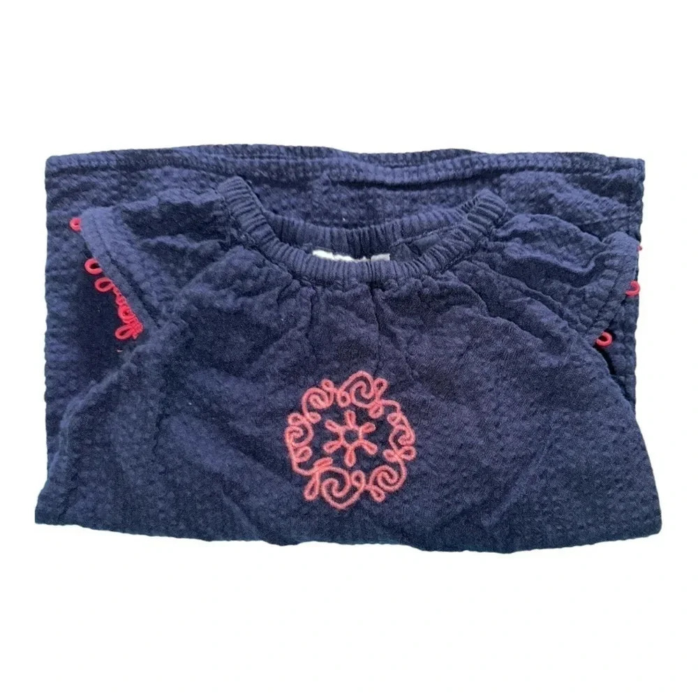 Navy Blue And Pink Crown & Ivy Dress with diaper cover, Size 6M - Picture 3 of 5